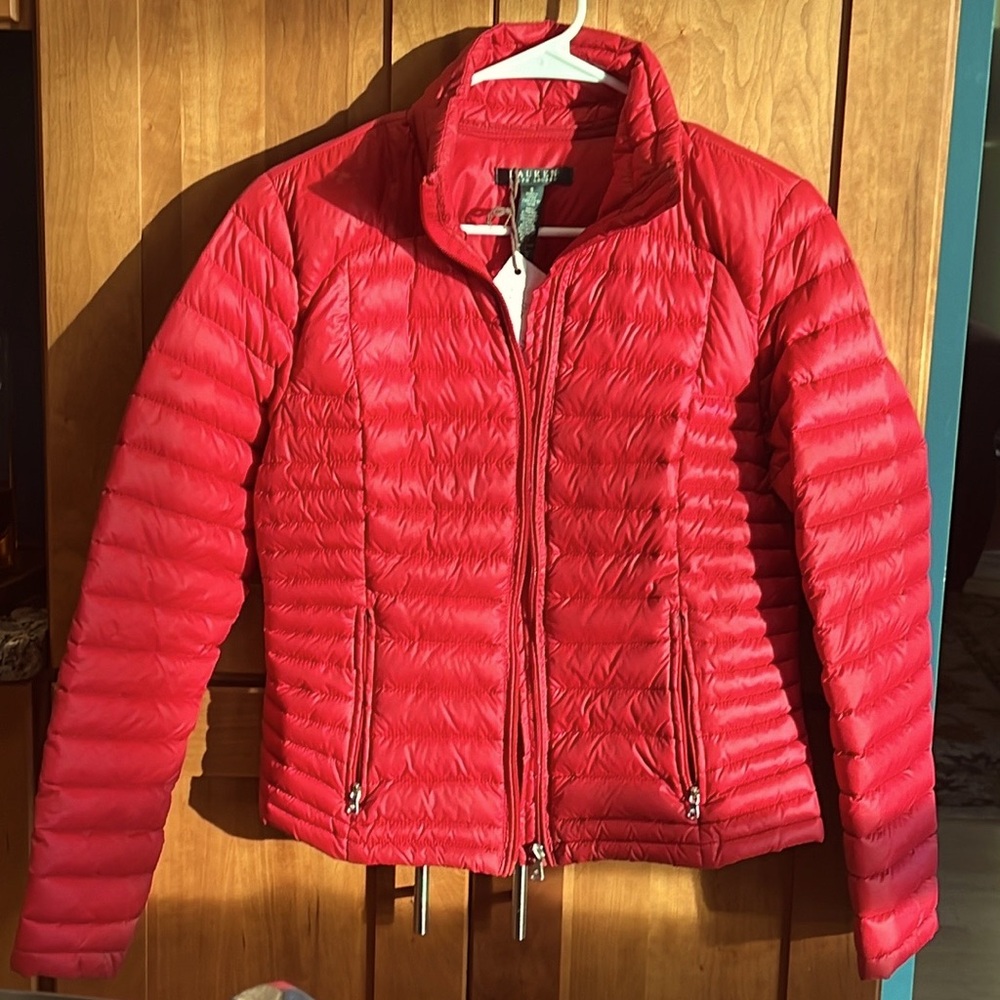 Ralph Lauren red puffer jacket. Small
